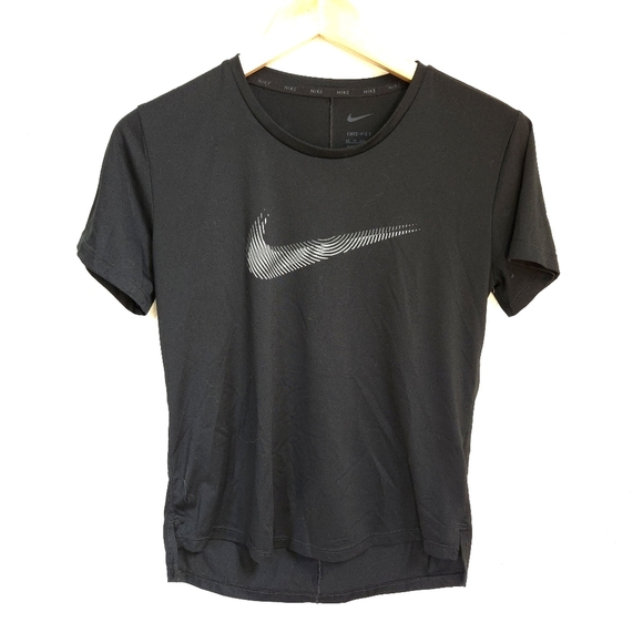 Nike | Womens Black T-Shirt with Logo Dri Fit - Picture 1 of 8